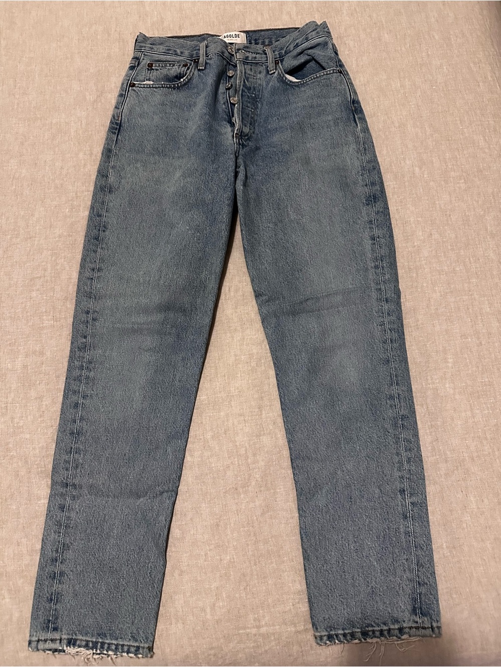 Agolde Women's Straight Jeans in Washed Blue